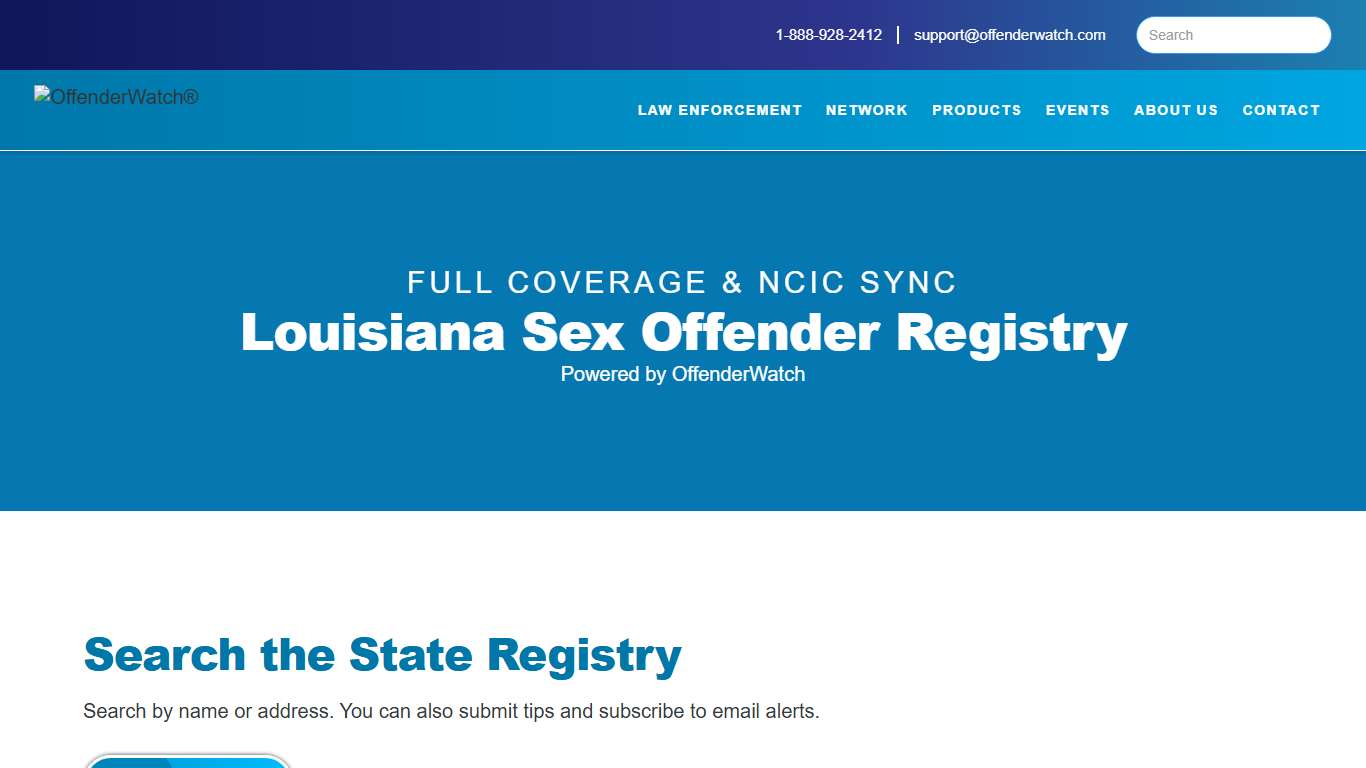 Louisiana Sex Offender Registry OffenderWatch Network